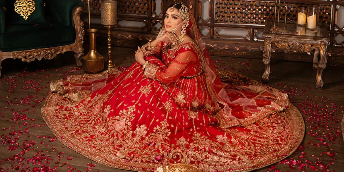 bridal dresses pakistani Elzina- Pakistani Wedding & Bridal Dresses in Canada – Karigur main image 1