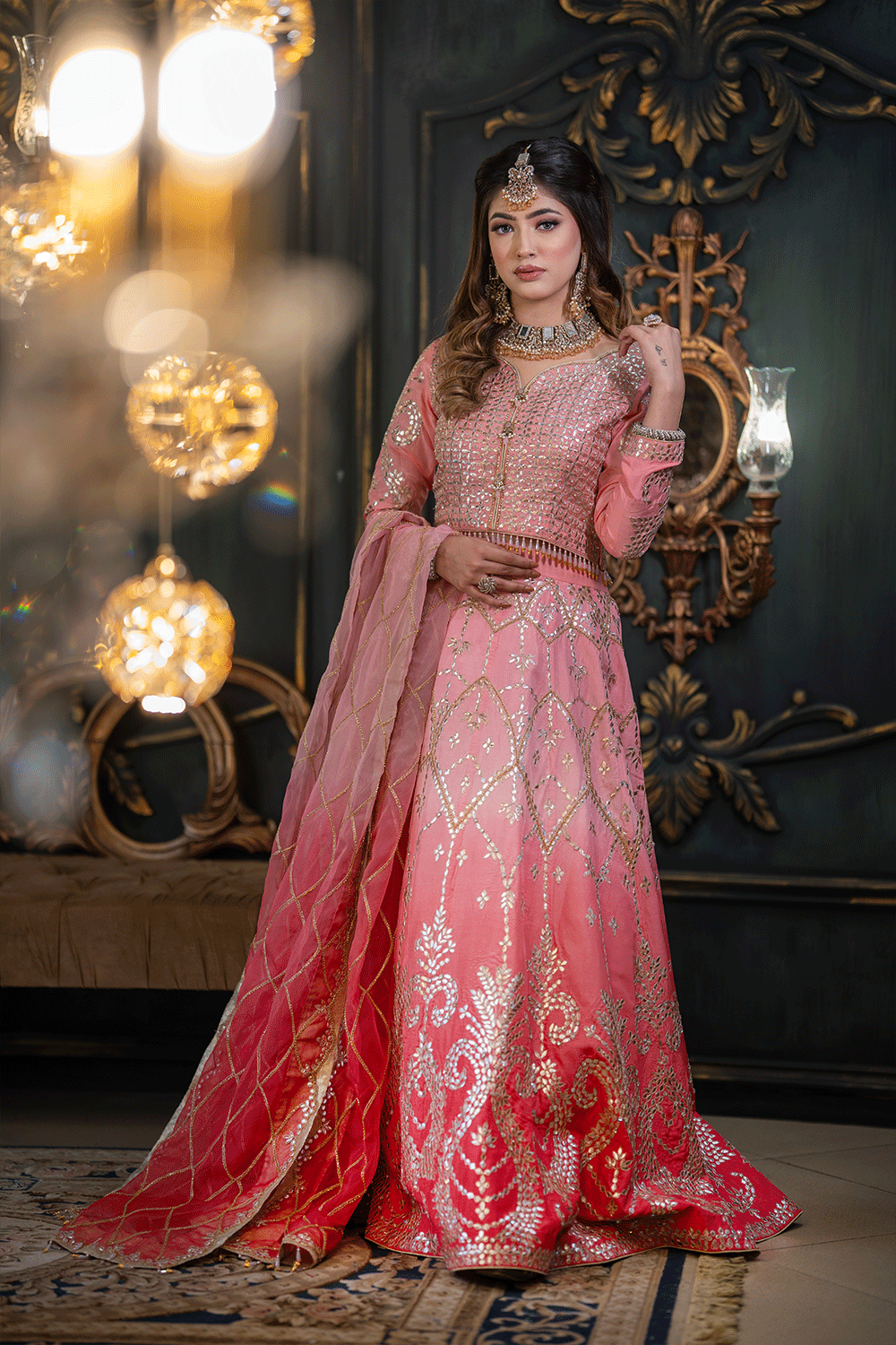 Pink Shaded Lehnga