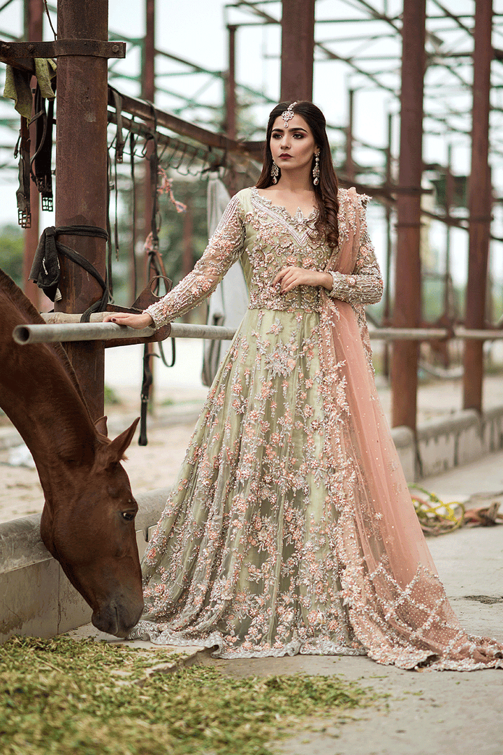 Green Fantasy SBGRN-1 Green Walima Bridal - Sillhouete