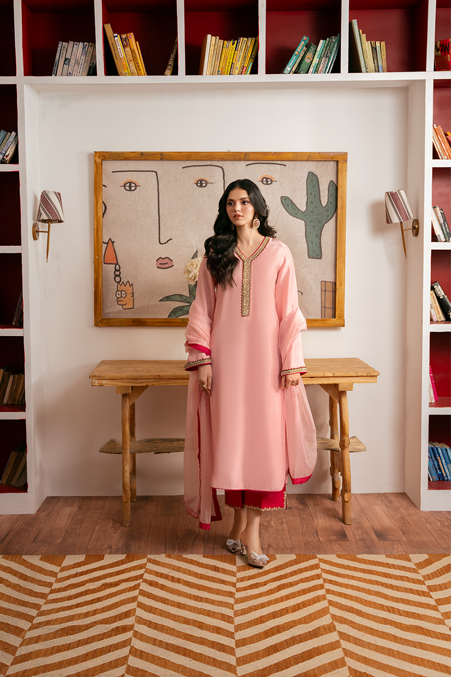 RLP-5 Maahi Collection Pink Dress - Sillhouete