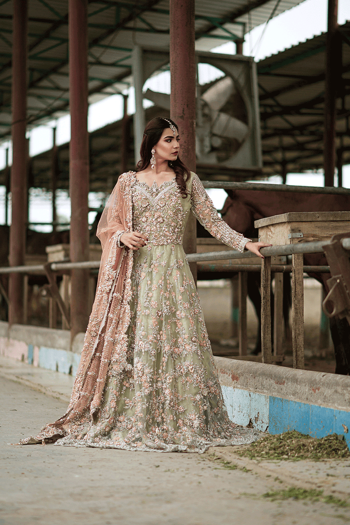 Green Fantasy SBGRN-1 Green Walima Bridal - Sillhouete