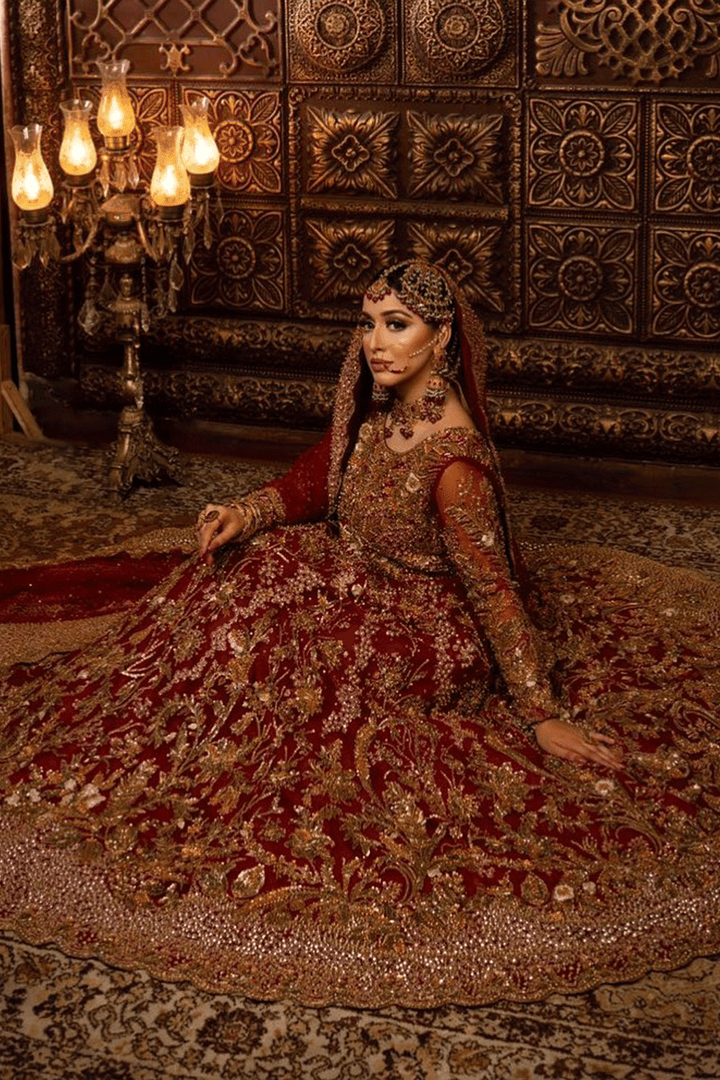 GALAXY SBM-6 Maroon Baraat Bridal - Sillhouete