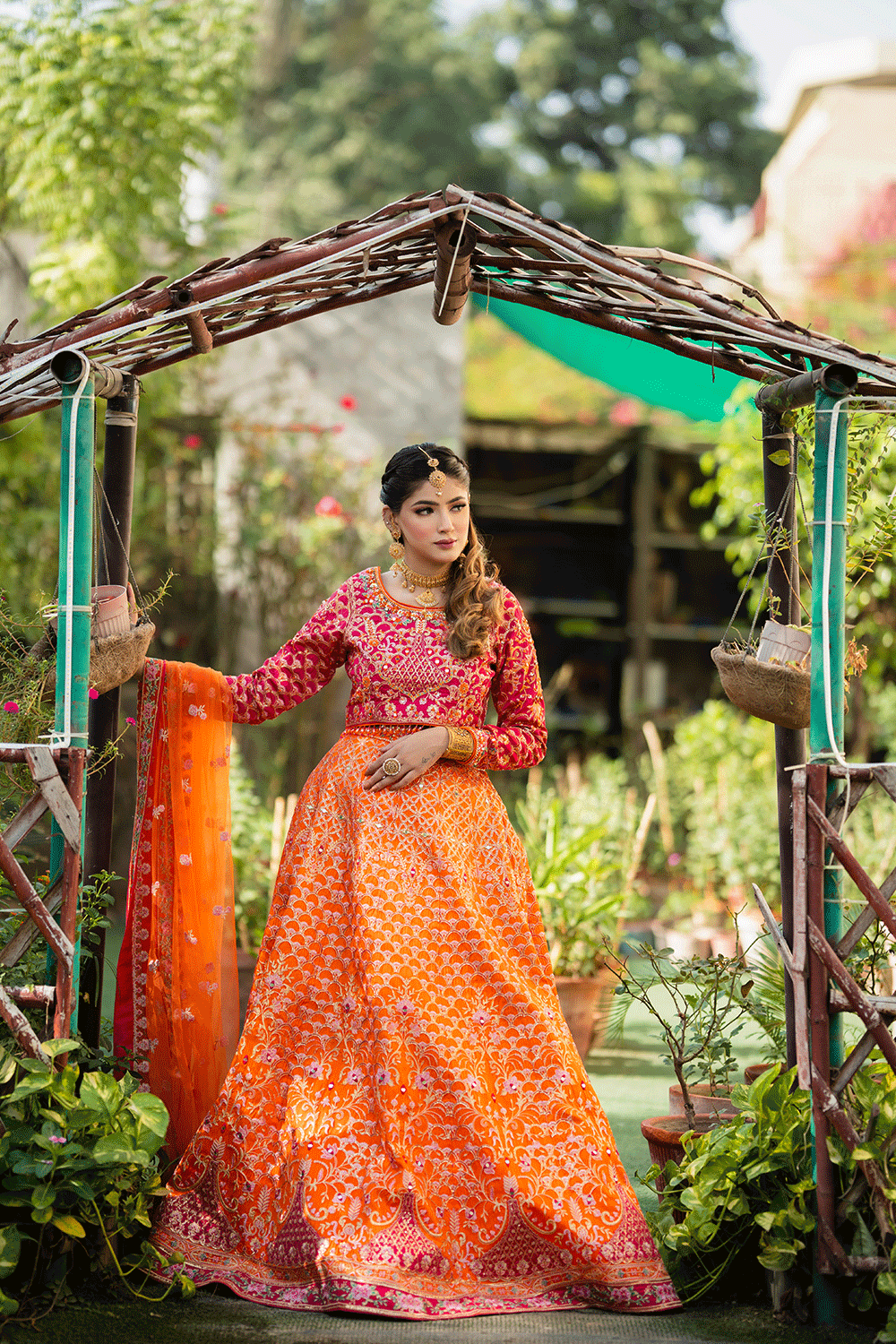NARANGI S-1 Rang-e-Bahaar Collection Lehnga Choli - Sillhouete
