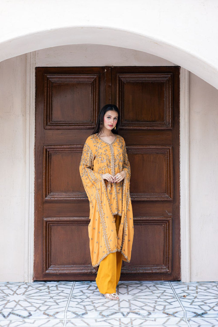 GENDA SJ-1 Orange Dress Riwaj Collection - Sillhouete