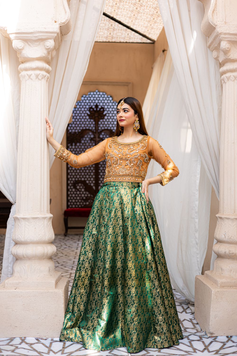 MEHNDI SFO-1 Riwaj Collection Lehnga Choli - Sillhouete