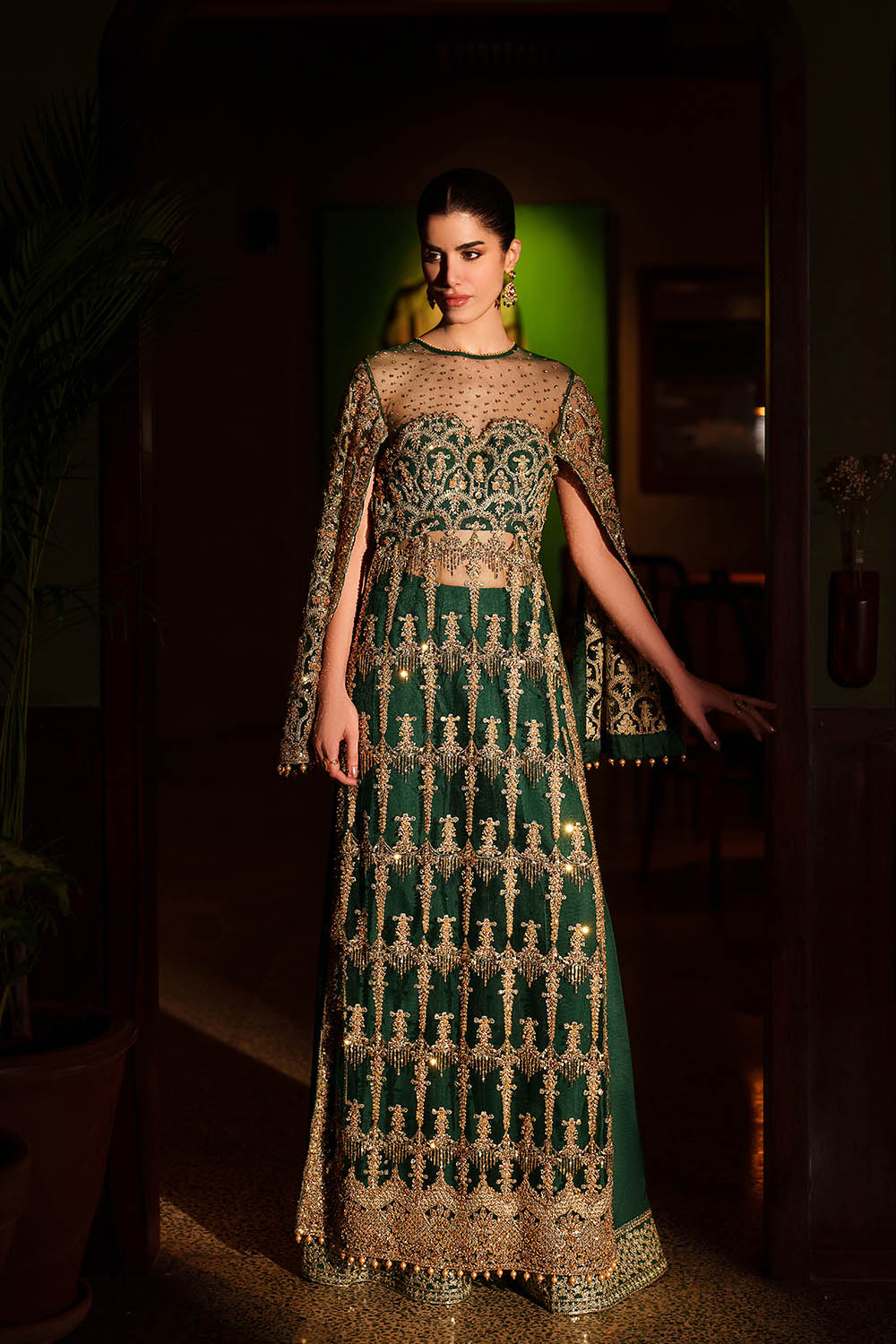 slim fit dress slacks Ball Gown Organza Off-the-Shoulder Dark Green Quinceanera Dress
