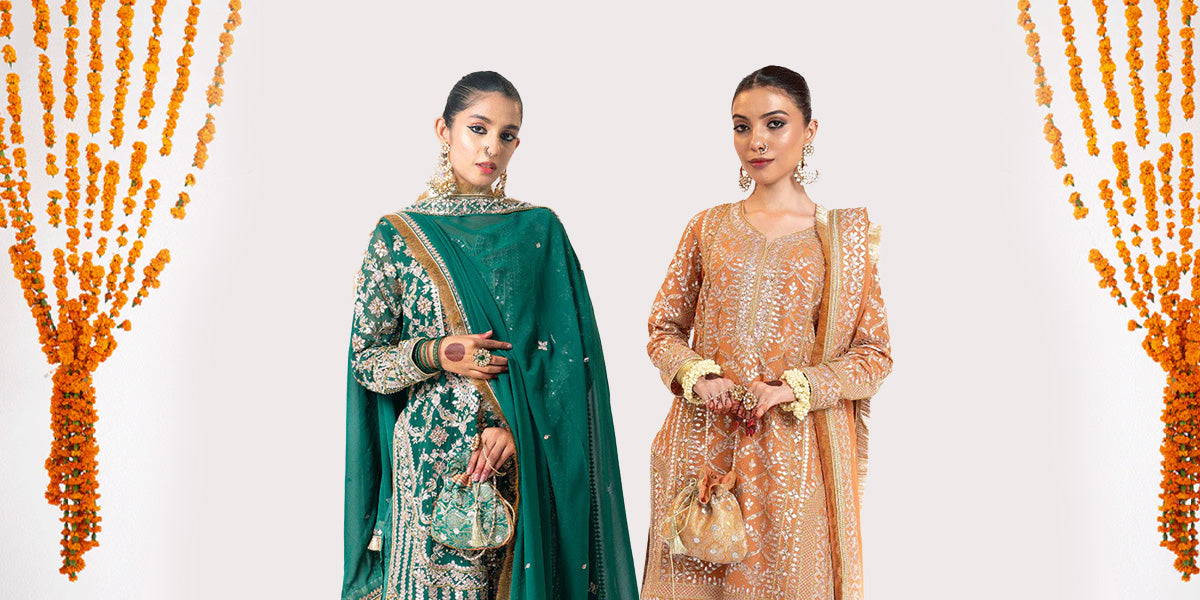 Pakistani Mehndi Designer Dresses for Brides in the USA