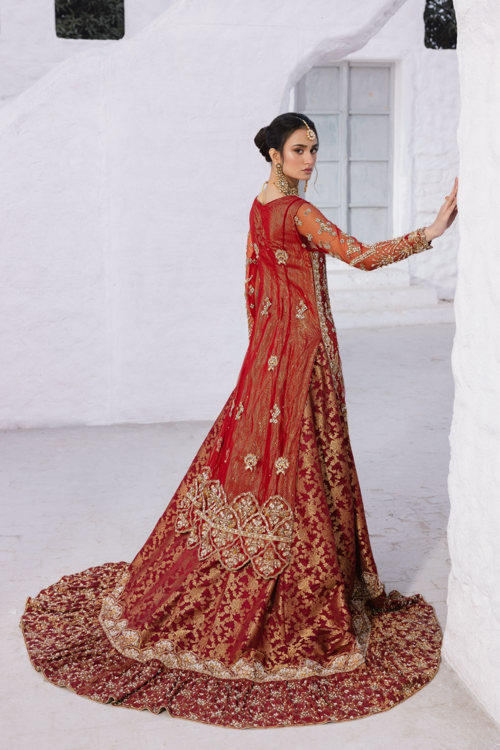 Red Bridal Farshi Sharara (SBM-7)