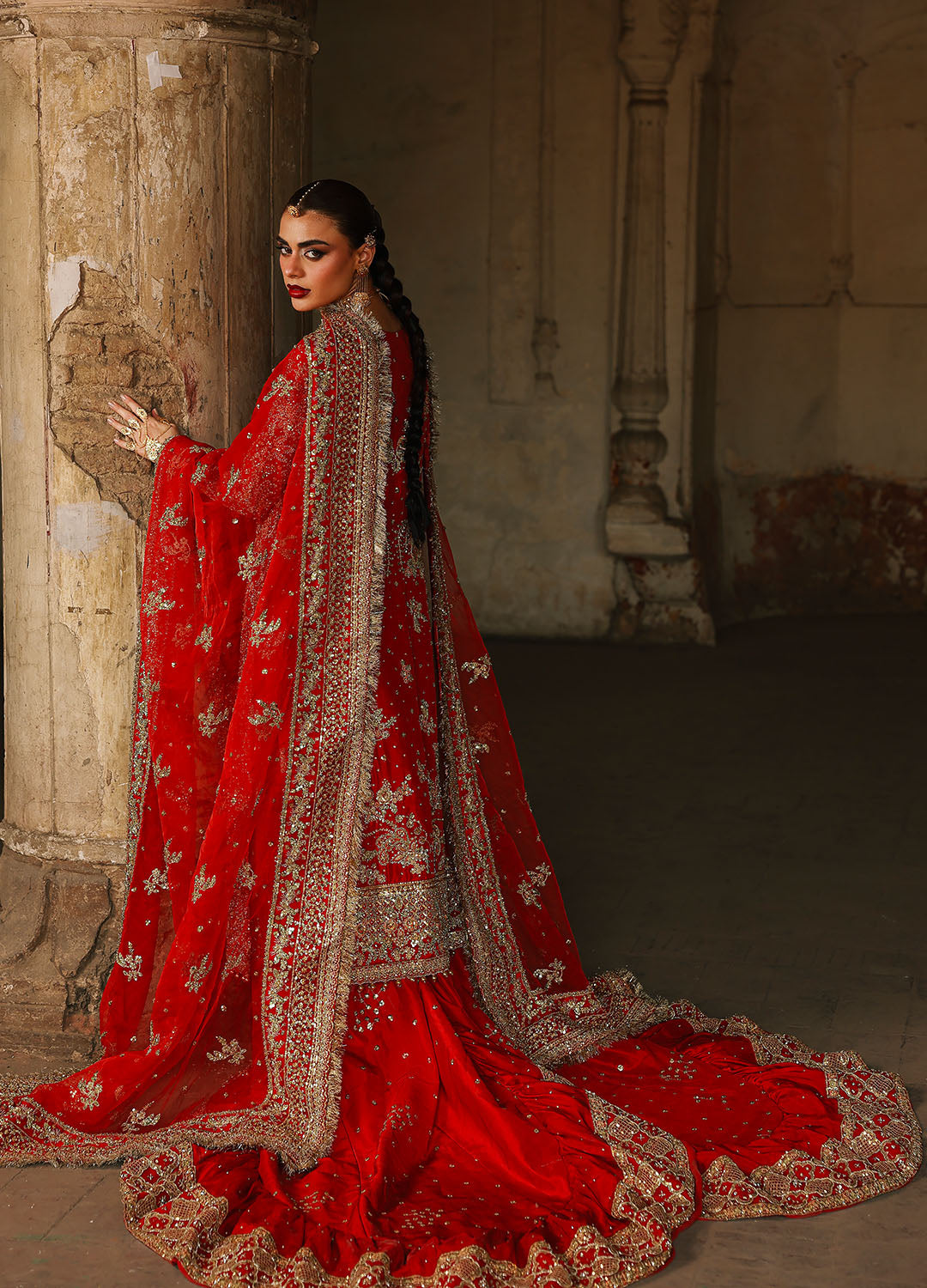 red sharara dress Fairytale Red Sharara Suit Set Label Krisha
