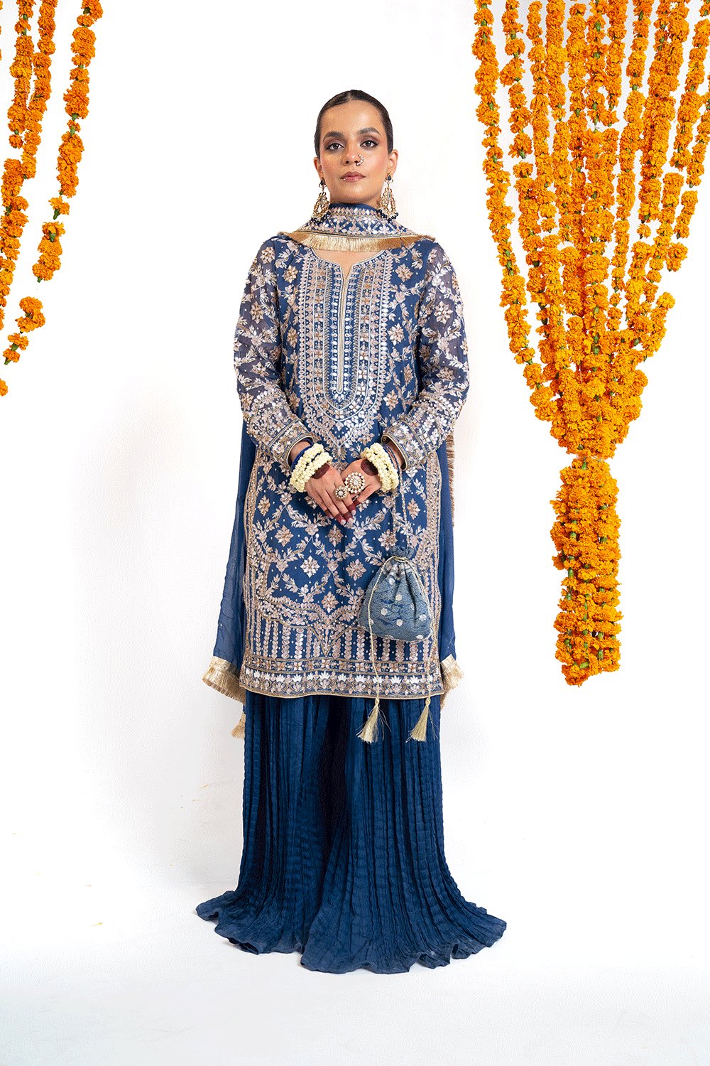 Pakistani designer nikkah dress for bride online in USA