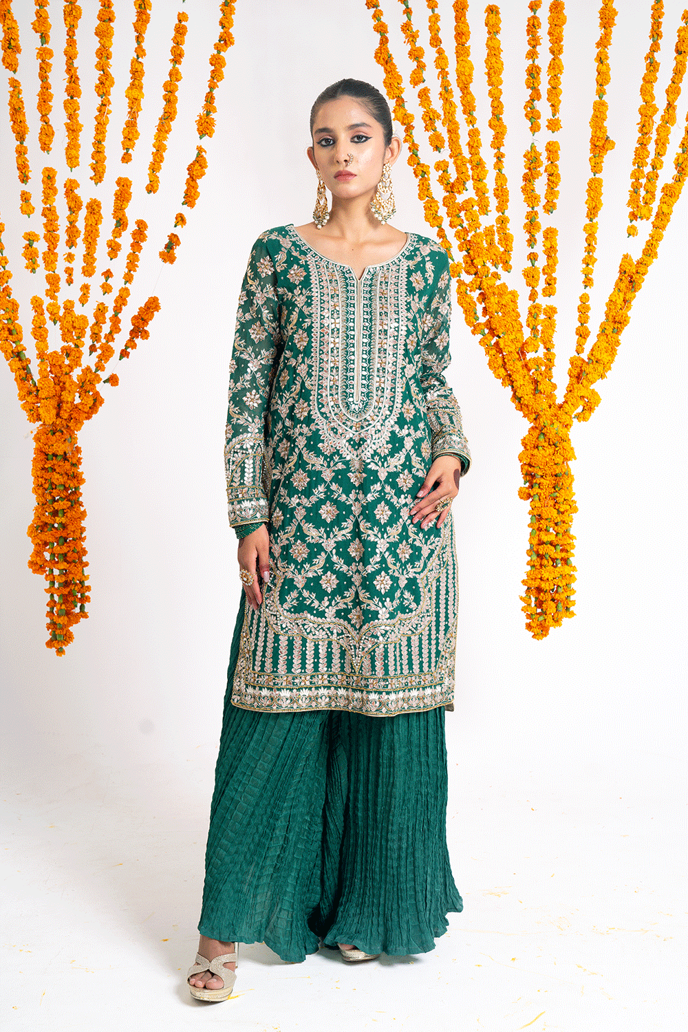 Pakistani mehndi outfits for brides