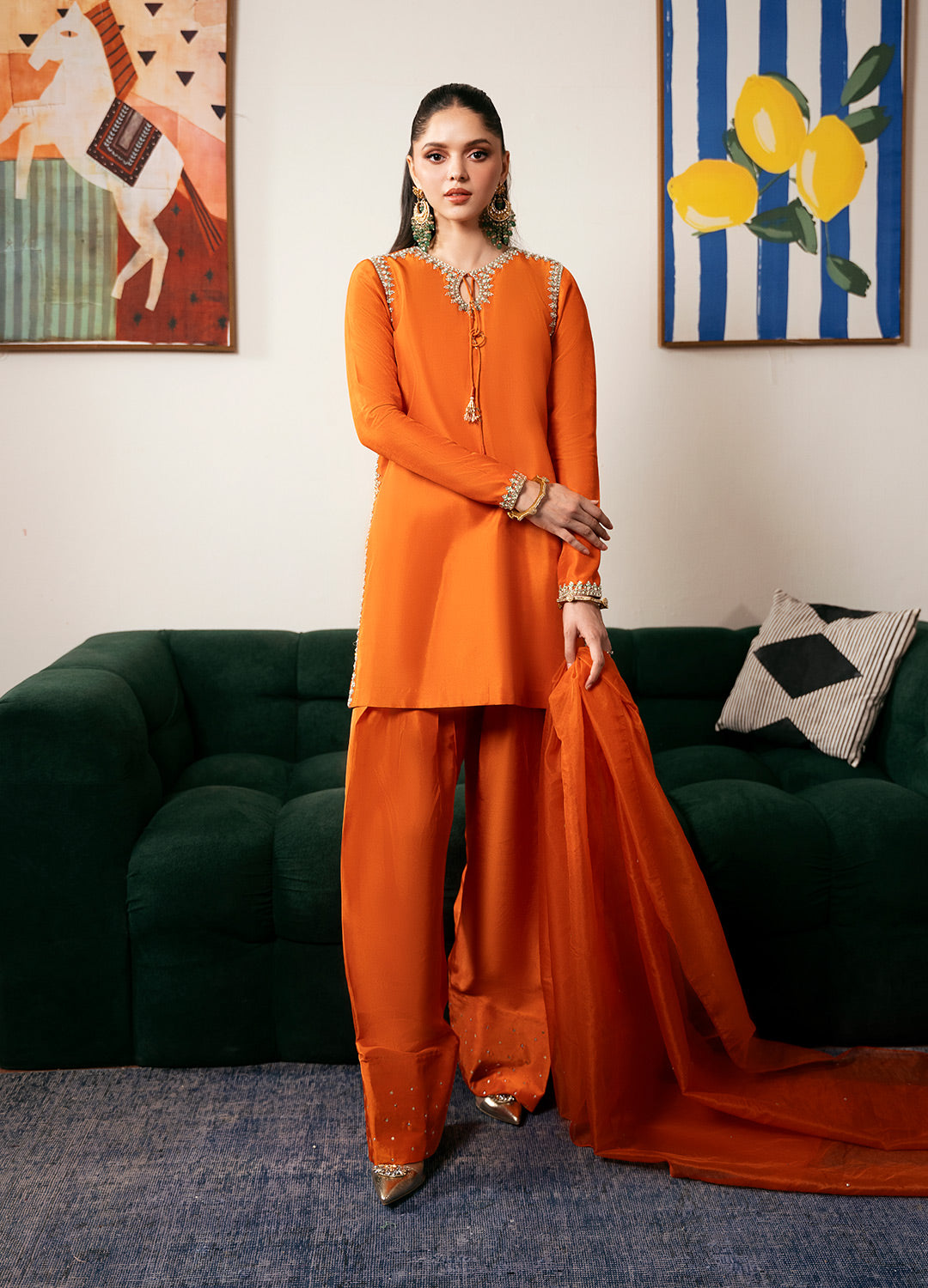 Velour Luxury Pret Dress | Maahi Collection – Sillhouete