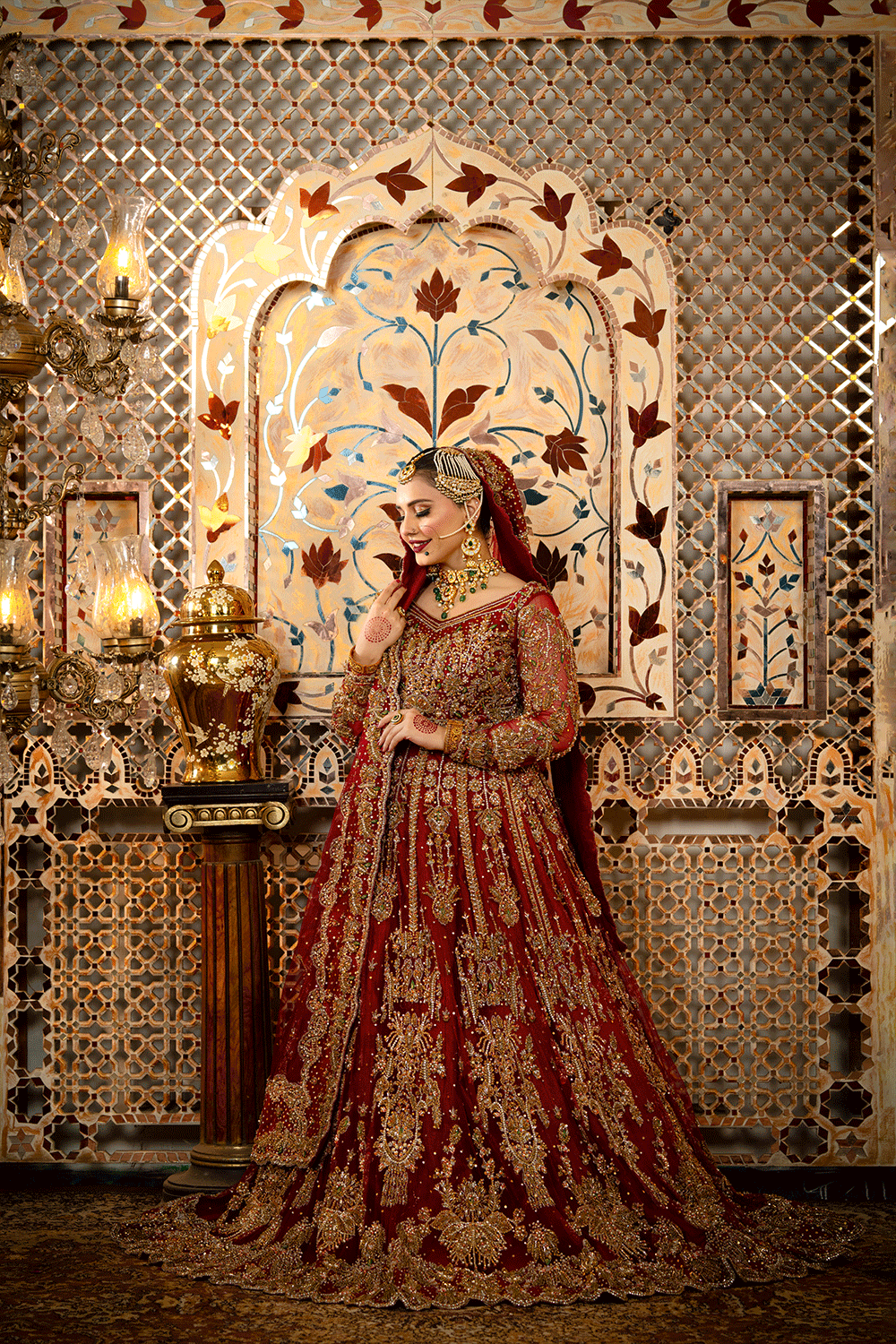 Pakistani bridal red designer dresses for barat in USA
