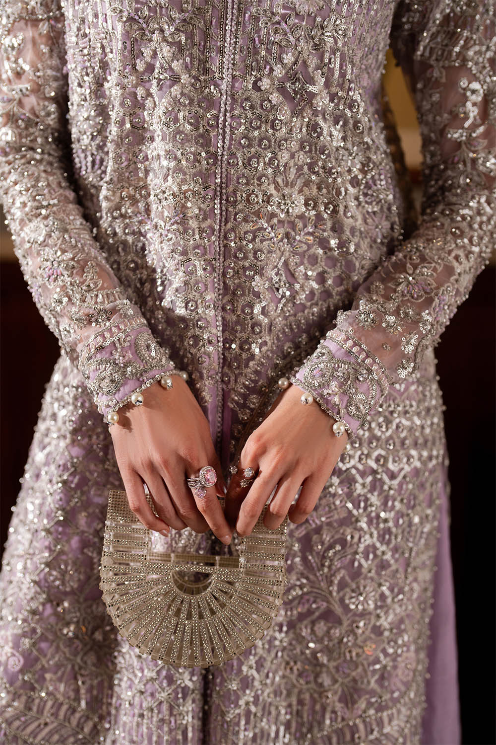 Nyah Lilac Organza Gown with Rawsilk Pants Sillhouete Nyah Lilac Organza Gown with Rawsilk Pants Sillhouete